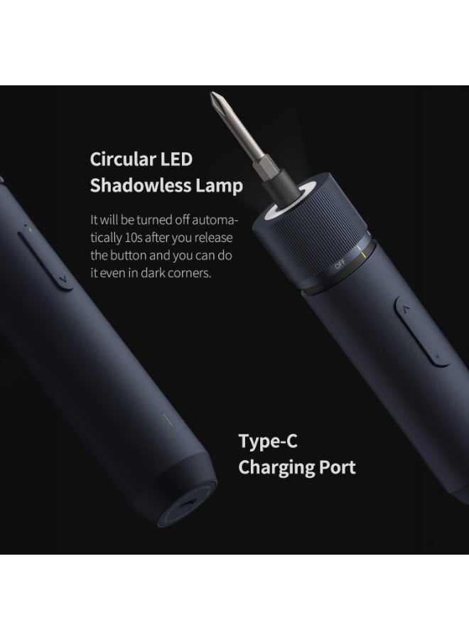 MAKINGTEC Electric Screwdriver Rechargeable, 3.6V Cordless Screwdriver Set USB-C, 3 Torque Settings, 1500mAh Battery, LED Light & 12 S2 Metal Bits for Furniture/Electrical Repairs - Image 2